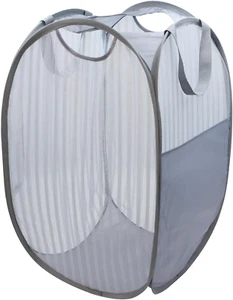 Solidly Handy Laundry Mesh Popup Hamper,Foldable Lightweight Pop up Basket for W - Picture 1 of 6