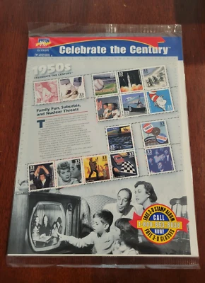 Celebrate the Century 1950's Sheet of Fifteen 33 Cent Postage Stamps Scott 3187 - Image 1 of 2