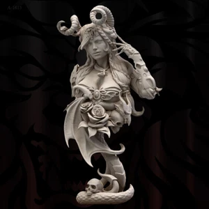 1/10 Scale Female Elf Bust Unpainted Model Kits Unassembled YUFAN Garage Kit - Picture 1 of 4