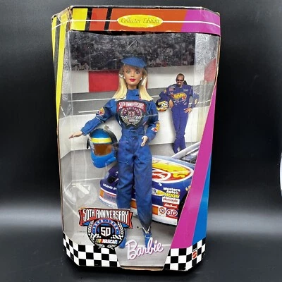 NASCAR 50th Anniversary Mattel BARBIE New In Box Vintage 1998 Collector Edition - Imagem 1 de 4