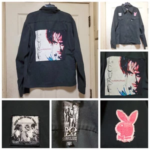 Volcom Jacket Men Large Black Skater Music The Cure Blood Flowers Playboy Good - Picture 1 of 24
