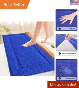 Luxurious Washable Bath Mat 20x47 inch - Absorbent Microfiber Runner for Safety - Picture 1 of 11