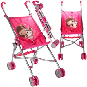 MalPlay Puppenbuggy zusammenklappbar integrierten Sicherheitsgurt Puppenzubehör - Bild 1 von 12
