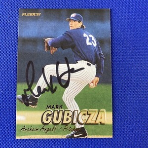 1997 Fleer Mark Gubicza #579 Auto Signed Autograph Angels 