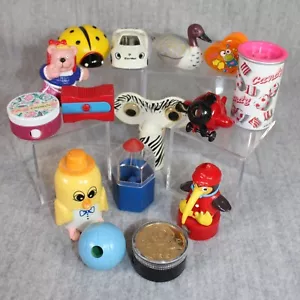 VINTAGE NOVELTY Pencil Sharpener 1980s Various Mixed 15x Plastic Rubber Lot 1 - Afbeelding 1 van 24