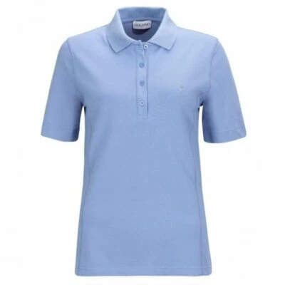 NWT Golfino Ladies  Sun Protection Short Sleeve Polo 6239022 544 Blue Sz 2 4 6  - Image 1 of 3
