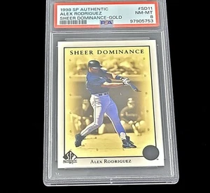1998 SP Authentic Sheer Dominance-Gold #SD11 Alex Rodriguez /2000 PSA 8 - Picture 1 of 3