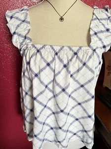 Woman’s Top by Nine Britton Lovely Check Sz MP MRSP $80 - Picture 1 of 3