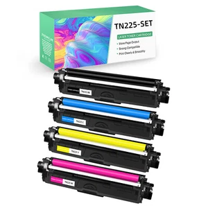 4PK TN225 Color Toner Cartridge Compatible with Brother DR221 HL-3150CDN 3170CDW - Picture 1 of 12