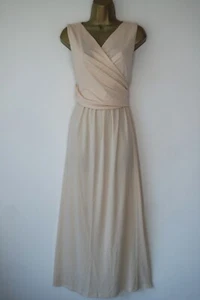 H&M MAMA CREAM NUDE WRAP MATERNITY NURSING MAXI DRESS SIZE L 16 18 BNWT - Picture 1 of 6