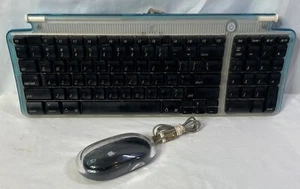 Vintage 1999 Apple Keyboard Teal Blue M2452 Working With Apple Mouse M5769 - Picture 1 of 8