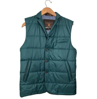 Robert Talbott 全新带标签 Bayshore Puffer 背心男式 S 码绿色 — 第 1/4 张图片