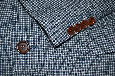 Nuevo Abrigo Chaqueta Deportivo HUGO BOSS Artemis 3Btn Negro/Azul Real/Marfil Cuadros Talla 40 Foto 1 de 4