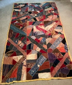 Großer antiker Crazy Quilt - Bild 1 von 10