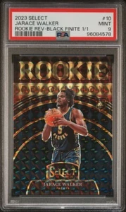 2023 SELECT PRIZM JARACE WALKER ROOKIE REVOLUTION RC BLACK FINITE 1/1 PSA 9 MINT - Bild 1 von 21