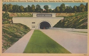 Pennsylvania Allegheny Mountain Tunnel Vintage Linen Postcard - Picture 1 of 2