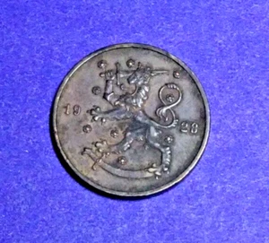FINLAND 1928 (10) PENNIA "U-GRADE" (REPUBLIC COINAGE) KM#24 CIRCULATED!! - Picture 1 of 2
