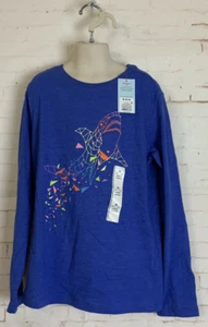 Cat & Jack Boys Blue Long Sleeve Shark Crewneck Top Size M (8/10) - Picture 1 of 3