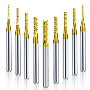 10 STCK. Hartmetall Leiterplatte 0,5-3,175 mm 1/8 Zoll PCB Fräser für CNC-Endfräser - Bild 1 von 7