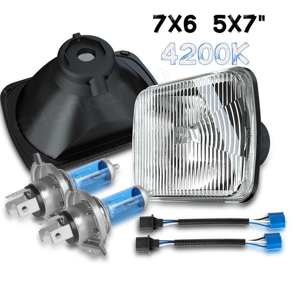 Conjunto de faros 7x6 5x7 haz alto bajo 2 piezas para Freightliner FL50 FL60 FL70 FL80 Foto 1 de 1