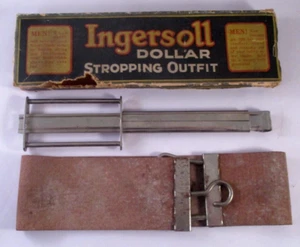 OUTFIT VINTAGE INGERSOLL DOLLAR STROPPING con SCATOLA ORIGINALE - Foto 1 di 11