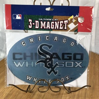 Chicago White Sox Ultra Abatible Imán 3D MLB Equipo de Béisbol 9" Ovalado Azul y Plateado  Foto 1 de 4