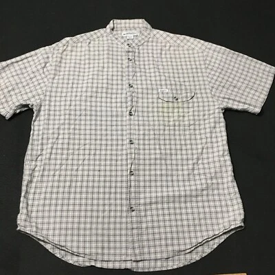 Camisa oxidada vintage para hombre XL gris a cuadros surf bolsillo ligero ver mancha Foto 1 de 4