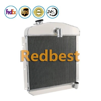 3Row Aluminum Radiator For 1947 1948 1949 Plymouth & 1947 1948 1949 De Soto 4749 Foto 1 de 4