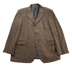 Strellson Mens Blazer Jacket 42R Brown Wool Blend Soft Line Button Up Classic - Picture 1 of 11