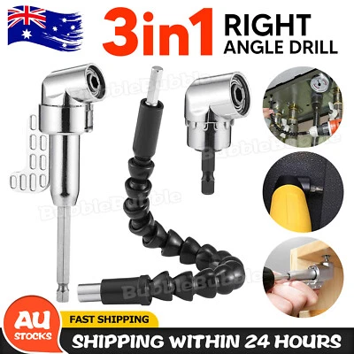 105 Degree Multifunction Right Angle Driver Extension Screwdriver Drill Adapter - image 1 of 4