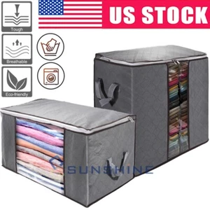 Organizador De Colchas Almacenamiento De Ropa Antipolvo Bolsa De Manta Grande - Picture 1 of 31