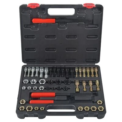 49PCS Thread Repair Chaser Tool Thread Restorer UNC UNF Metric File Tap Die Kit - Image 1 of 4
