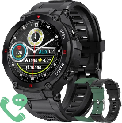 Smartwatch Herren Fitnessuhr Herren Smart Uhr Futtnes Tracker für iOS Android - Bild 1 von 4