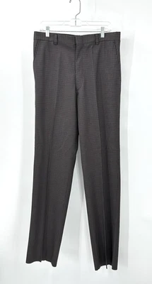 vintage 80s PENDLETON dress pants trousers 100% wool check unfinished hem 33W - Image 1 of 4