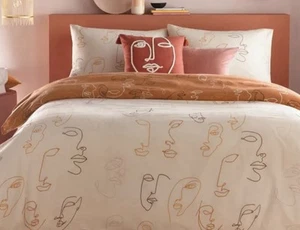 Double duvet set Dunelm Kindred Apricot Reversible Duvet Cover & Pillowcase Set - Picture 1 of 2