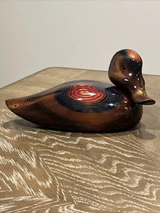 Bundy & Company John E Bundy Vintage Carved Wood Duck Decoy - Picture 1 of 22