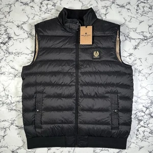 BELSTAFF Mens Black Circuit Gilet SIZE UK40 IT50 LARGE Authentic BNWT - Picture 1 of 11