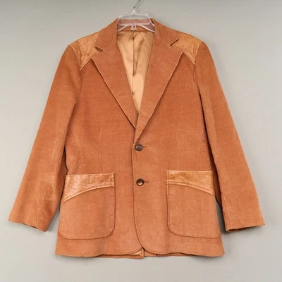 Vintage Pioneer Wear Corduroy Leather Western Blazer Jacket Sport Coat Sz 40 USA - Image 1 of 4