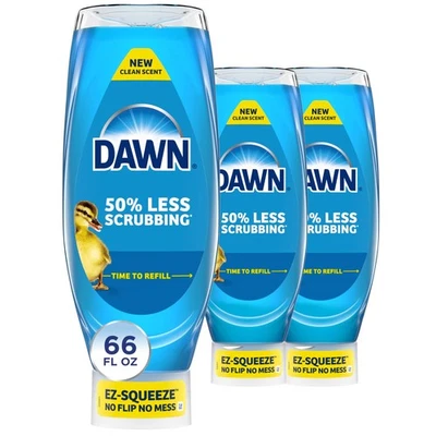 Jabón para platos Dawn Ultra Ez-Squeeze, líquido para lavar platos, original, 3X22 OZ Foto 1 de 4