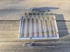 Vintage Tuning Fork Set Of 9 Pitch A.F. of M. 1917, US Gov. 1920 Deagan Chicago - Picture 1 of 6
