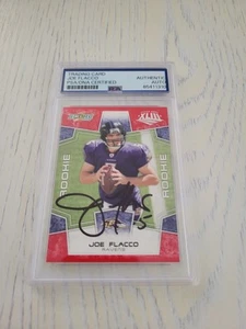 2008 Score Super Bowl XLIII Red Joe Flacco Autographed Rookie Card PSA/DNA Slab - Picture 1 of 1