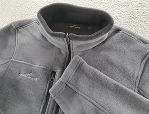 Eddie Bauer Fleece Jacket Mens Large Gray Classic 200 Weight Mock Neck Hike NWT - Picture 1 of 9