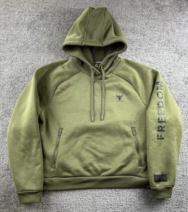 Under Armour Project Rock Iron Paradise Blood Sweat Respect Hoodie Women’s L Grn - Picture 1 of 11