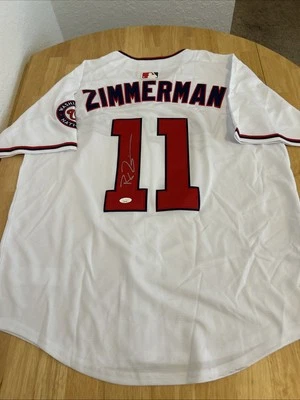 Ryan Zimmerman Washington Nationals Autographed Jersey JSA Certified - Image 1 of 4