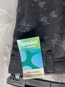 Garanimals 365 Kids Girls Sz 10 Blk Denim Leggings Stretch Pants With Unicorns - Picture 1 of 4