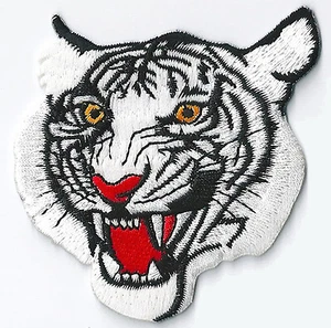Patch écusson patche Tigre blanc Tiger thermocollant hotfix brodé  - Picture 1 of 2