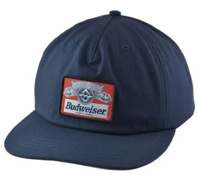 Billabong Budweiser Beer Insignia Logo Blue Adjustable Snapback Hat - Image 1 of 4