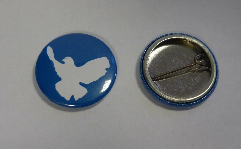 2 Stück Friedenstaube Frieden Peace Button 25mm - Bild 1 von 1