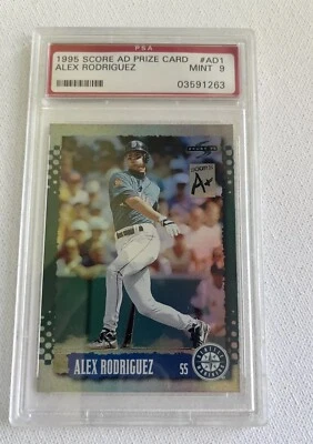 1995 Score #AD1 ALEX RODRIGUEZ AD Prize Card PSA 9 Stunning - Image 1 of 4