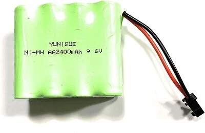 9.6V 2400mAh Ni-MH AA Rechargeable Battery with SM-2P 2P Plug for RC car truck - Image 1 of 4